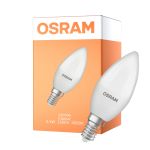 Osram Classic LED E14 Kynttilä Matta 3.3W 250lm - 840 Kylmä Valkoinen | Korvaa 25W