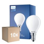 Monipakkaus 10x Philips Master Value LED Lustre E14 Pallo Matta 3.4W 470lm - 927 Erittäin Lämmin Valkoinen | Paras Värintoisto - Himmennettävä - Korvaa 40W