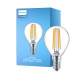 Philips Corepro LED Lustre E14 Pallo Filament Kirkas 6.5W 806lm - 827 Erittäin Lämmin Valkoinen | Korvaa 60W