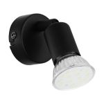 Eglo Seinävalaisin Buzz-LED Teräs Musta 2.8W 250lm - 830 Lämmin Valkoinen | IP20 - Sis. 1x GU10